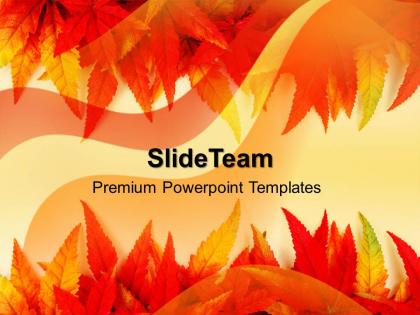 Nature pics powerpoint templates leaves frame abstract image ppt backgrounds
