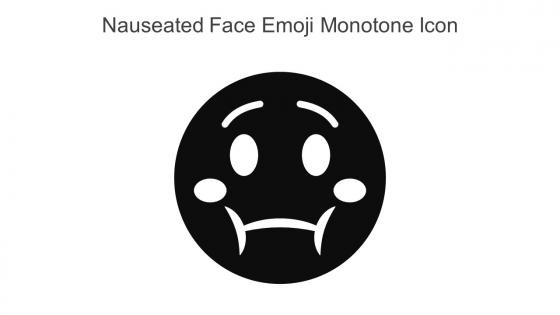 Nauseated Face Emoji Monotone Icon In Powerpoint Pptx Png And Editable Eps Format
