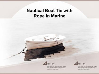 Nautical boat tie with rope in marine