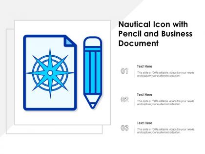 Nautical icon with pencil and business document