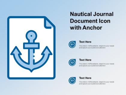 Nautical journal document icon with anchor