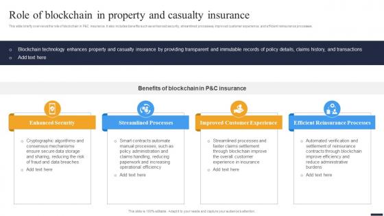 Navigating The Future Role Of Blockchain In Property And Casualty Insurance BCT SS V