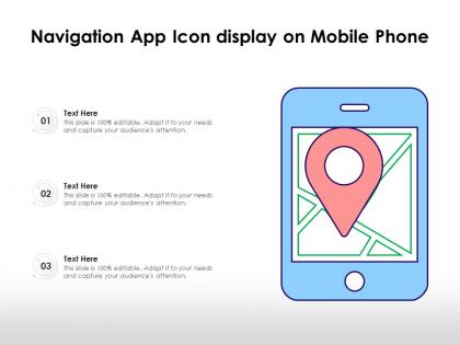 Navigation app icon display on mobile phone