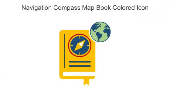 Navigation Compass Map Book Colored Icon In Powerpoint Pptx Png And Editable Eps Format