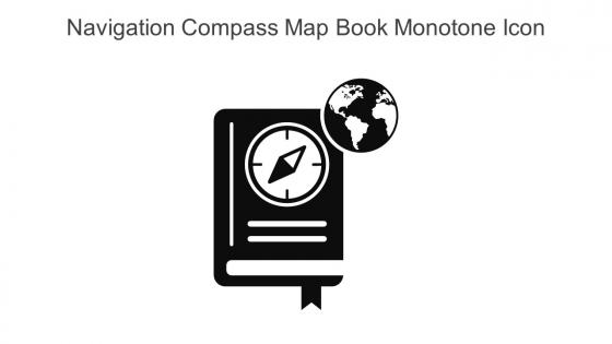 Navigation Compass Map Book Monotone Icon In Powerpoint Pptx Png And Editable Eps Format