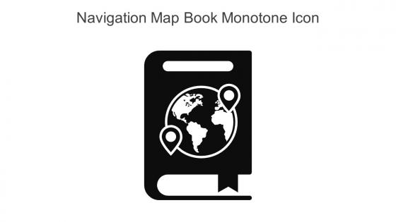 Navigation Map Book Monotone Icon In Powerpoint Pptx Png And Editable Eps Format
