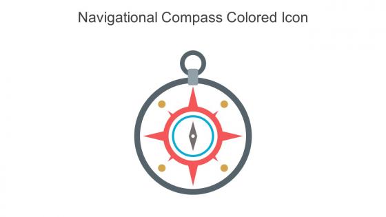 Navigational Compass Colored Icon in powerpoint pptx png and editable eps format