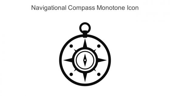 Navigational Compass Monotone Icon in powerpoint pptx png and editable eps format