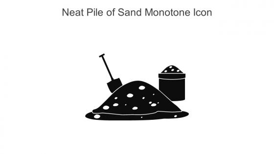 Neat Pile Of Sand Monotone Icon In Powerpoint Pptx Png And Editable Eps Format