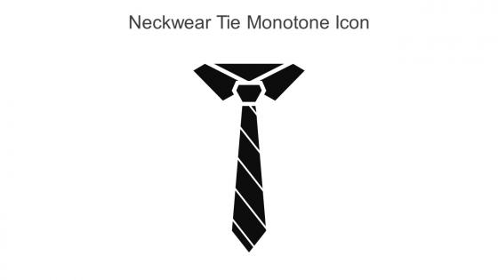Neckwear Tie Monotone Icon In Powerpoint Pptx Png And Editable Eps Format
