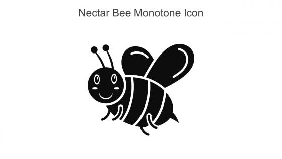 Nectar Bee Monotone Icon In Powerpoint Pptx Png And Editable Eps Format