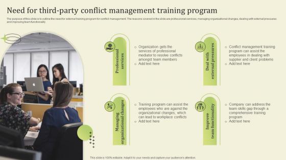 Need For Third Party Conflict Management Training Workplace Conflict Resolution Managers Supervisor