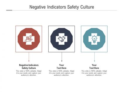 Negative indicators safety culture ppt powerpoint presentation infographics diagrams cpb