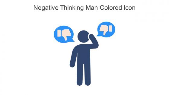 Negative Thinking Man Colored Icon In Powerpoint Pptx Png And Editable Eps Format