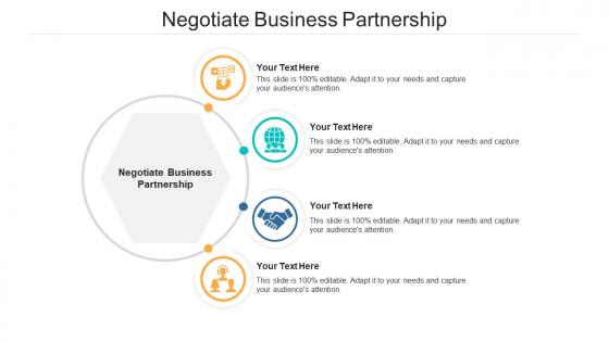 Negotiate business partnership ppt powerpoint presentation visual aids slides cpb