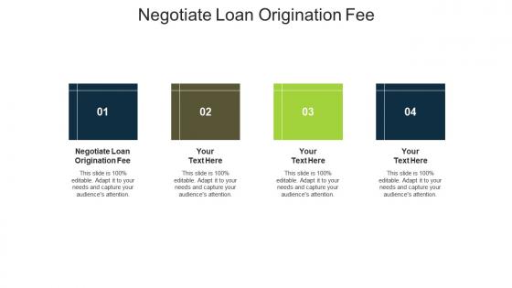 Negotiate loan origination fee ppt powerpoint presentation professional topics cpb