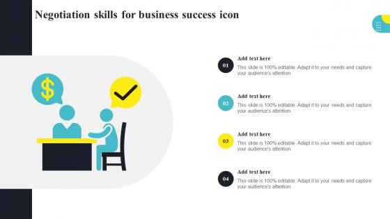 Negotiation Skills For Business Success Icon