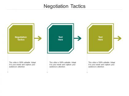 Negotiation tactics ppt powerpoint presentation gallery styles cpb