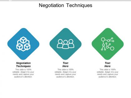 Negotiation techniques ppt powerpoint presentation inspiration design ideas cpb