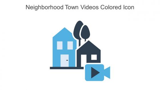 Neighborhood Town Videos Colored Icon In Powerpoint Pptx Png And Editable Eps Format