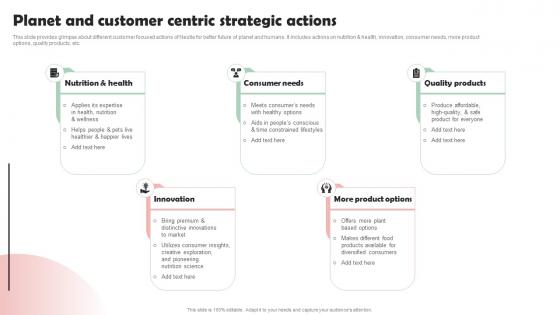 Nestle Company Overview Planet And Customer Centric Strategic Actions Strategy SS V