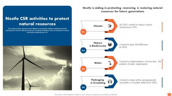Nestle CSR Activities To Protect Natural Resources Nestle Market Segmentation And Growth Strategy SS V