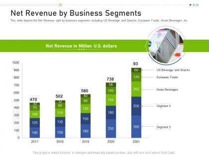 Net revenue by business segments raise funding business investors funding ppt slides