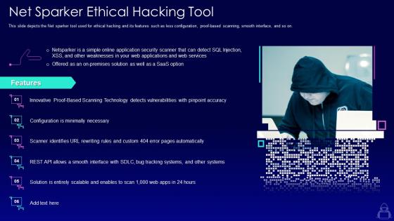 Net sparker ethical hacking tool ppt powerpoint presentation file example topics