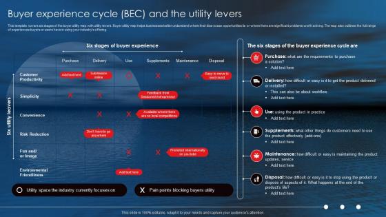 Netflix Blue Ocean Strategy Buyer Experience Cycle Bec And The Utility Levers