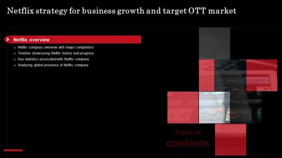 Netflix Strategy For Business Growth And Target Ott Market Table Of Contents