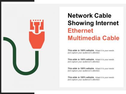 Network cable showing internet ethernet multimedia cable