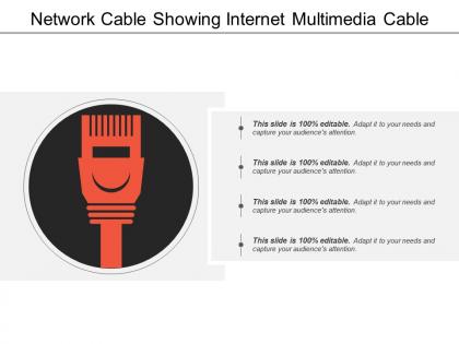 Network cable showing internet multimedia cable