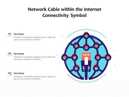 Network cable within the internet connectivity symbol