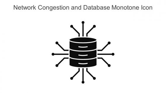 Network Congestion And Database Monotone Icon In Powerpoint Pptx Png And Editable Eps Format