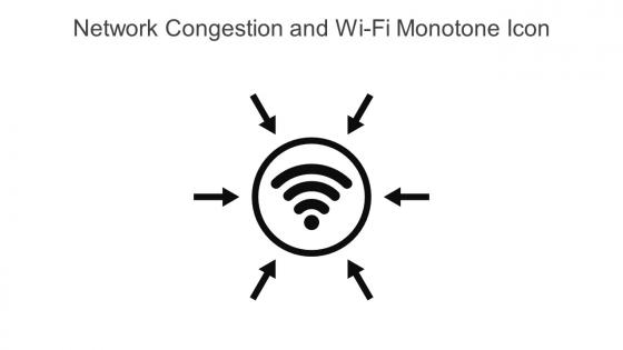 Network Congestion And Wi Fi Monotone Icon In Powerpoint Pptx Png And Editable Eps Format