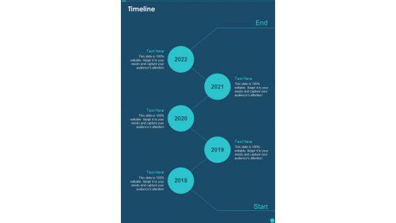 Network Design Timeline One Pager Sample Example Document