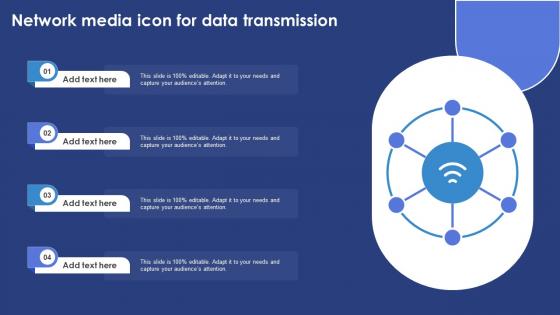 Network Media Icon For Data Transmission