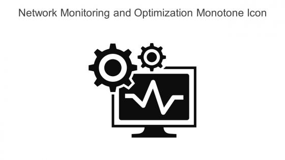 Network Monitoring And Optimization Monotone Icon In Powerpoint Pptx Png And Editable Eps Format