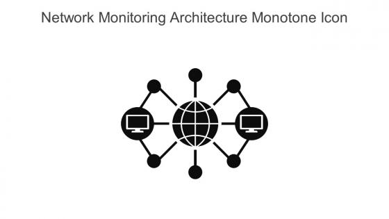 Network Monitoring Architecture Monotone Icon In Powerpoint Pptx Png And Editable Eps Format