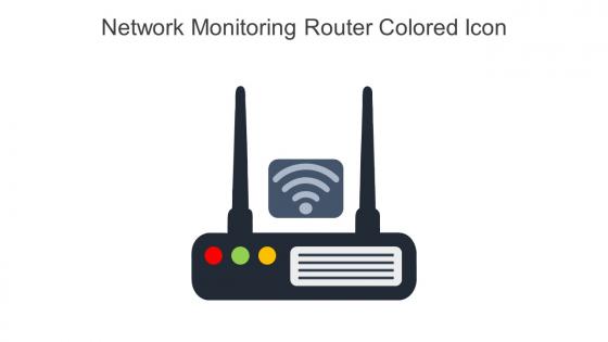 Network Monitoring Router Colored Icon In Powerpoint Pptx Png And Editable Eps Format