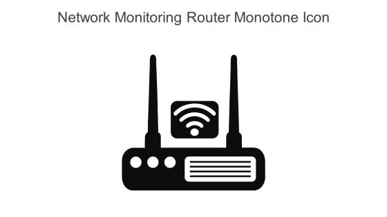 Network Monitoring Router Monotone Icon In Powerpoint Pptx Png And Editable Eps Format