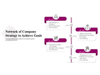 Network of company strategy to achieve goals