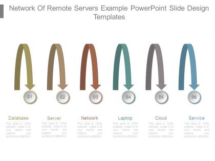 Network of remote servers example powerpoint slide design templates