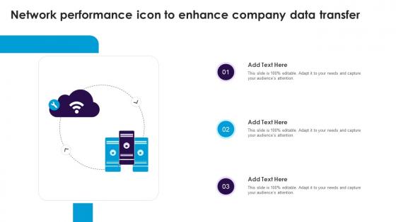 Network Performance Icon To Enhance Company Data Transfer