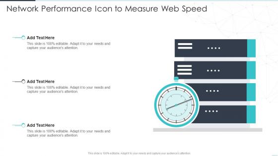 Network Performance Icon To Measure Web Speed