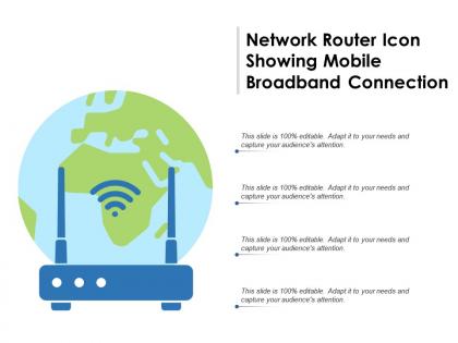 Network router icon showing mobile broadband connection
