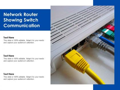 Network router showing switch communication