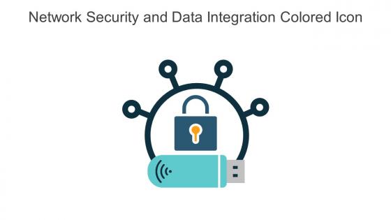Network Security And Data Integration Colored Icon In Powerpoint Pptx Png And Editable Eps Format