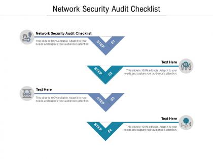 Network security audit checklist ppt powerpoint presentation outline graphics download cpb