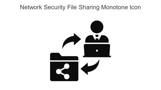 Network Security File Sharing Monotone Icon In Powerpoint Pptx Png And Editable Eps Format